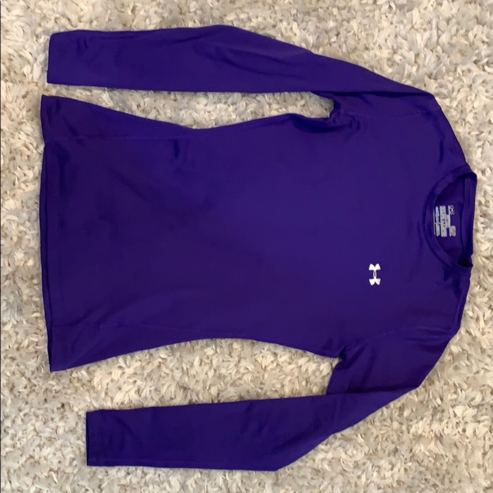 small purple underarmour cold gear shirt